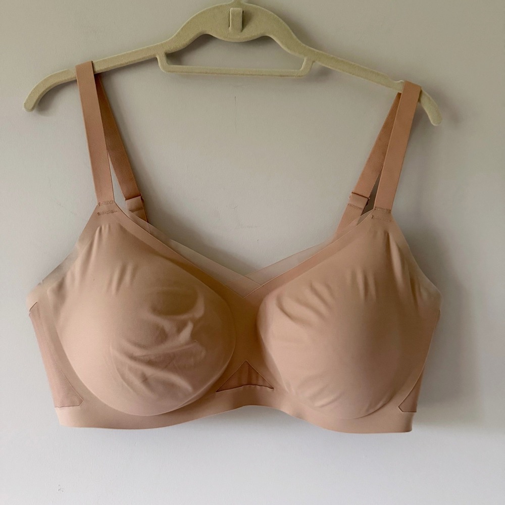Honeylove Crossover Bra Sand Beige Wire-Free Seamless Support 1X 40C/D